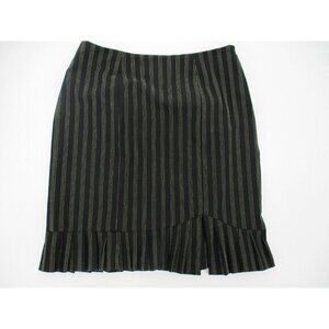 INC International Concepts Womens Skirt 8 Ruffle Pleated Striped Classic Knit